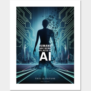 Humans vs AI Posters and Art